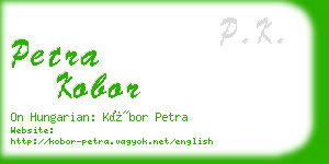 petra kobor business card